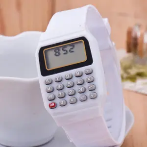 Hot Sale Color Kids 8 Digit Large Screen Display Cheap Calculator Watch