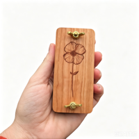 Nouveau kit de presse à fleurs miniature en bois - Boîte cadeau portable DIY avec logo personnalisé pour les amateurs de plantes, design lavande de petite taille