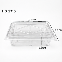 Boîte en plastique transparente rectangulaire en PET pour boulangerie, qualité alimentaire, pour biscuits, pâtisseries, pain