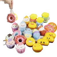 Set Squishies Kombinasi Makanan Cepat Saji Lucu dan Dapat Disesuaikan, PU Slow Rebound Hamburger Kentang Goreng Kopi, Mainan Sensorik Fidget Anti-Stres