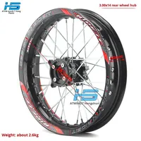 Jantes de moto tout-terrain Cross Country, jante renforcée, moyeu CNC, alliage d'aluminium, roues 2.50X14 et 3.00X14