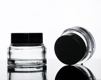 Emballage cosmétique pots de stockage en verre dépoli 8oz avec couvercles Offre Spéciale produits