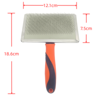 Kit de toilettage pour chiens et chats en acier inoxydable, caoutchouc et plastique avec peigne démêlant et ensemble de brosses écologiques