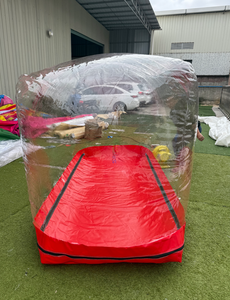 2.8*1.1*1.6M Tente de <span class=keywords><strong>garage</strong></span> gonflable rouge transparente pour exposition de <span class=keywords><strong>moto</strong></span>, petite voiture ou vélo - Product Image 2