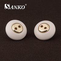 Boutons ronds SANKO de luxe en alliage de zinc plaqué, écologiques, à 4 trous, pour manteaux, robes et accessoires vestimentaires pour femmes