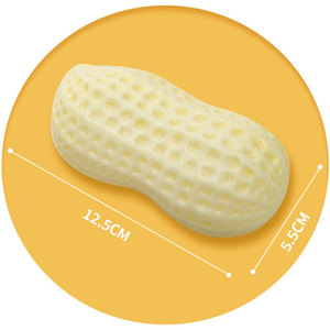 ของเล่นเคี้ยวสำหรับสุนัข ทำจากวัสดุ TPR ทนทาน เป็นมิตรกับสิ่งแวดล้อม รูปทรงถั่วลิสง มีเสียง พร้อมคุณสมบัติทนต่อการกัด - Product Image 4