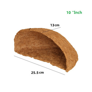 Cesta colgante de <span class=keywords><strong>coco</strong></span> de Material Natural clásico, <span class=keywords><strong>maceta</strong></span> semicircular para balcón para Centro Comercial para flores, ropa, balcón - Product Image 3