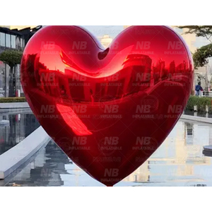 Popular Iridescent Inflatable Mirror Red Hearts Balls PVC <b>Balloon</b> Ball for Party Decoration <b>Customized</b> Decorative Inflatable Iri - Product Image 3