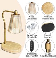 Lampe d'aromathérapie à fusion de cire nouvelle génération transfrontalière, lampe de chevet en verre avec fonction de fusion de bougie à durée fixe