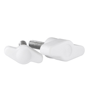 Bouton à boulon en T à poignée solide avec écrou à tête en plastique réglable mécaniquement et vis à tête en caoutchouc finition passivée - Product Image 2