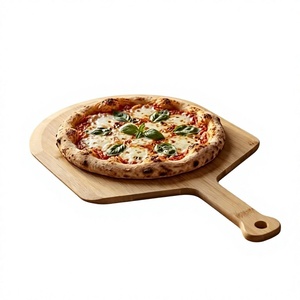 Plateau de service à pizza en bois de qualité supérieure avec poignée en bois, compatible lave-vaisselle, pour steak, burger, aliments grillés - Product Image 6