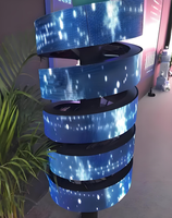 P1.25 P1.5 P1.8 LED Fleksibel Seperti OLED dengan Kecerahan Tinggi yang Dapat Digulung |   Video Wall Portabel yang Dapat Digulung untuk Acara, Pusat Perbelanjaan, dan Toko Ritel