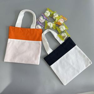 Nouveaux sacs fourre-tout vierges pour bonbons de Halloween pour enfants (garçons et filles) avec couvercles, pour sublimation et impression par transfert thermique - Product Image 2