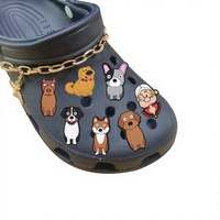Breloques populaires pour chaussures de chien 2026, nouveau design, breloque tête de chien pour sabots, vente en gros, accessoires pour chaussures de chien