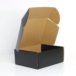 Custom Logo Corrugated Recyclable Logo Black Gift Packaging Shoes Clothes Box Paper Mailer <b>Shipping</b> <b>Boxes</b> for <b>Small</b> Business - Product Image 2