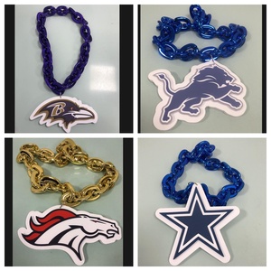 Collana con Ciondolo Grande in EVA Personalizzata con Logo Stampato dei Carolina Panthers e Catena Adatta per Feste e Celebrazioni - Product Image 2