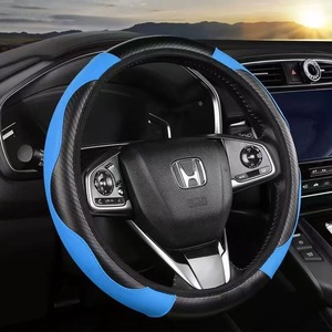 Housse de <span class=keywords><strong>volant</strong></span> de voiture transfrontalière en cuir artificiel, sans anneau intérieur, avec bande élastique - Product Image 4