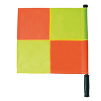 Drapeaux de sécurité à rayures jaunes pour arbitres de football de camping personnalisés, drapeaux de sécurité à rayures jaunes pour arbitres de football, drapeaux de sécurité à rayures jaunes pour arbitres de football