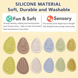 Pierres sensorielles en silicone Yuglow Baby Touch pour soulager le stress et la gêne chez les nourrissons et les tout-petits - Product Image 4