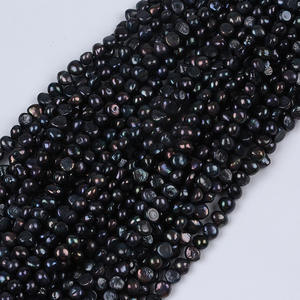 Collier de perles d'eau douce blanches naturelles de 9-10 mm, perles de couleur bonbon semi-finies, accessoires de mode DIY - Product Image 3