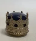 Fabricante personalizado Logotipo de lujo corona en forma de castillo oro único tapón de botella de perfume