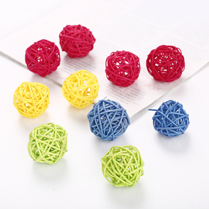 Juguete Interactivo para Gatos de Lujo, Ecológico, con Diseño de Dibujos Animados, Bola de Ratán de Color Caramelo, Superventas - Product Image 1