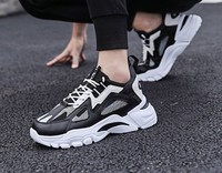 Chaussures de course en dentelle pour hommes, respirantes, antidérapantes, à semelles épaisses, confortables, décontractées, de haute qualité, printemps-automne