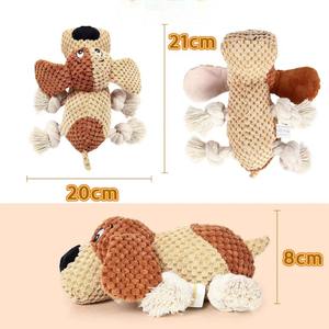 Jouets interactifs <span class=keywords><strong>pour</strong></span> chiens en peluche, résistants aux morsures, avec nœuds et couineurs, <span class=keywords><strong>pour</strong></span> le commerce transfrontalier, fournisseur OEM/ODM, vente en <span class=keywords><strong>gros</strong></span> - Product Image 3
