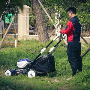 Fabriqué en Chine moissonneuse-batteuse équitation batterie au Lithium Rechargeable robot moteur électrique tondeuse à gazon à vendre