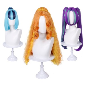 Venta al por mayor de pelucas sintéticas de 80 cm de largo de la <span class=keywords><strong>serie</strong></span> Siren para <span class=keywords><strong>cosplay</strong></span> de <span class=keywords><strong>anime</strong></span>, Adagio, Dazzle, Sonata, Dusk, Aria, Blaze, para fiestas de Halloween, pelucas de cola de caballo. - Product Image 1