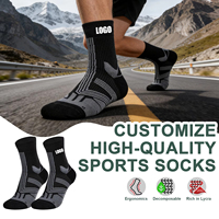 Chaussettes de compression athlétiques pour hommes personnalisées, respirantes, anti-humidité, pour la course à pied et les sports de plein air