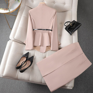 Women's Suit Set Satin Spandex Anti-Wrinkle Formal Commute Workwear YX-8023 - Product Image 3