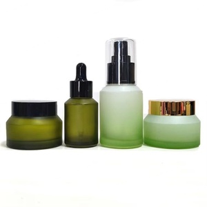 New Design Skincare Packaging <b>Empty</b> Slant Glass Cream Jar Cosmetic Dropper <b>Bottle</b> Serum Pump Dispenser Screen Printing Custom - Product Image 1