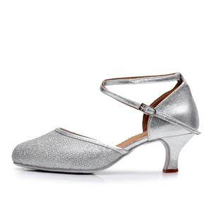 Zapatos de baile latino para mujer, Salsa, <span class=keywords><strong>Tango</strong></span>, fiesta de salón, zapatos de baile, satén, diamantes de imitación, rosa, niñas, boda, tacón alto, zapatillas de Jazz - Product Image 2