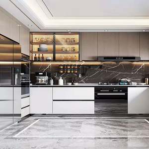 Gabinete de Cocina Modular de Lujo Moderno de Diseño Personalizado para Toda la Casa, de Alta Gama, en Forma de L, de MDF, Empaquetado Plano - Product Image 2