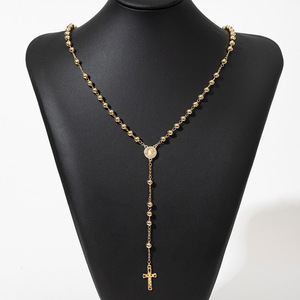 Joyería Religiosa, Collar con Colgante <span class=keywords><strong>de</strong></span> Zirconia <span class=keywords><strong>de</strong></span> la Virgen <span class=keywords><strong>de</strong></span> San <span class=keywords><strong>Juan</strong></span> <span class=keywords><strong>de</strong></span> los Lagos, Collar con Cruz <span class=keywords><strong>de</strong></span> Rosario Chapado en Oro <span class=keywords><strong>de</strong></span> 14k - Product Image 5