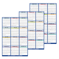 23 "X 35" 2025 Calendrier Mural Effaçable Large XL Wet & Dry Erase Laminé 12 Mois Annuel Planificateur Mural Annuel