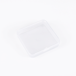 Boîte de rangement carrée transparente en plastique avec couvercle à charnière pour l'organisation de la maison et des petits objets - Product Image 2