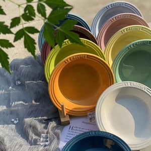 Assiette plate ronde en porcelaine série couleur française <span class=keywords><strong>LE</strong></span>, 15 cm, passe au micro-ondes, motif uni, bol pour chat, bol à fruits, emballage cadeau - Product Image 4