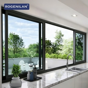 Fenêtre coulissante double vitrage en aluminium personnalisable Rogenilan, étanche, pour cuisine, balcon, maison - Product Image 2