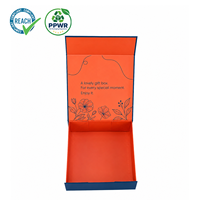 Boîte d'emballage magnétique rigide en carton recyclable avec impression de logo personnalisée de luxe, boîte cadeau pliable avec couvercle magnétique