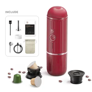 Açık ısıtma su taşınabilir espresso makinesi pil 12v otel seyahat kamp