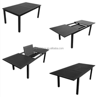 Usine de tables extensibles professionnelles Jinhua, tables à manger d'extérieur, table en verre extensible pour jardin/cour/salle à manger/villa