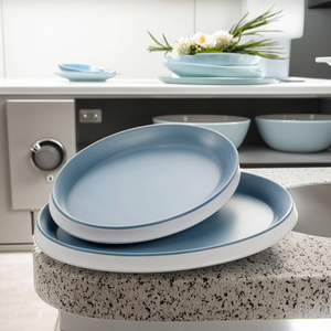 Nuovo disegno ristorante rotondo melamina piatto <span class=keywords><strong>blu</strong></span> <span class=keywords><strong>set</strong></span> - Product Image 4