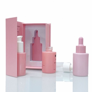 Eco Friendly 30ml Round Cosmetic Packaging Colored Empty Face Eye Oil Dropper Bottle Matte Glass Serum Bottle With Dropper Cap - Product Image 6