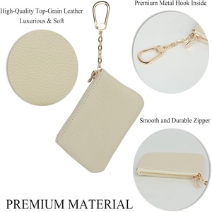 Porte-monnaie en cuir avec logo de marque personnalisé avec porte-clés petit porte-monnaie porte-clés porte-carte pochette porte-clés petits sacs porte-clés - Product Image 4