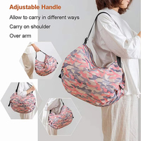 Sac à provisions pliable écologique à logo personnalisé pour le stockage de l'épicerie Sacs pliants réutilisables de grande capacité pour les supermarchés