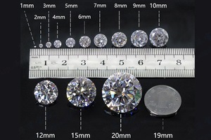Harga grosir 1.0mm-3.0mm potongan bulat CZ batu longgar sintetis batu permata zirkonia kubik digunakan untuk perhiasan perak - Product Image 6