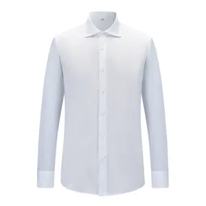Solid color formal wear shirt,The fabric is comfortable, casual and simple, and the plain color is more generous and decent.