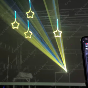 Laser d'animation RVB 3 <span class=keywords><strong>Watts</strong></span> Knight pour mini-club DJ, éclairage couleur pleine gamme contrôlable par application - Product Image 3